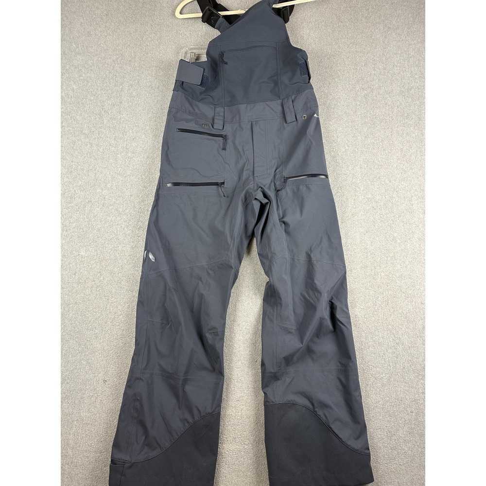 Flylow Snow Pants Mens Small Gray Intuitive Perm Bib Waterproof Ski Snowboard